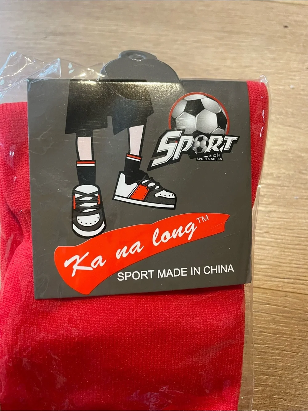 Sport Red Crew Athletic Socks White Stripes Youth Kids Football Soccer Size 8-10
